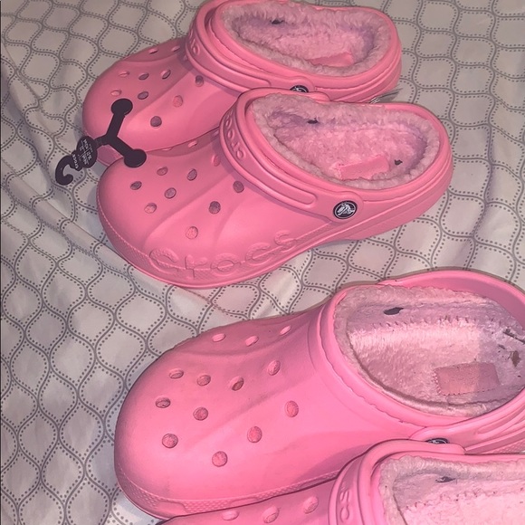 Pink Fur Lined Crocs - Picture 3 of 8